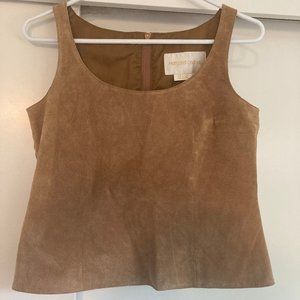 margaret godfrey suede leather shirt